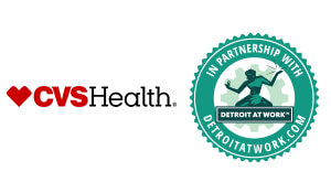 Detroit at Work partner and CVS Health Logos
